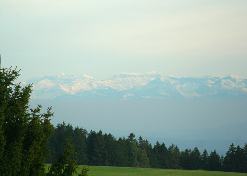 Blick auf die Schweizer Alpen